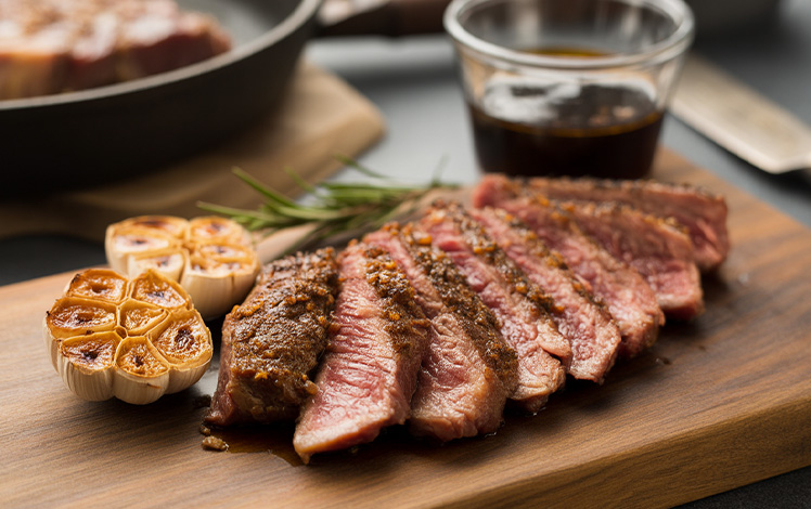 Maminha com alho no sous vide